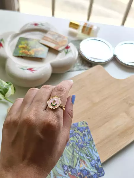 Roselle Pearl Ring