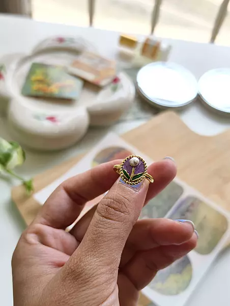 Violet Bloom Ring