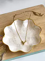 Chevron V Heart Necklace Anti Tarnish Necklace