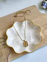 Vintage Gold Rose Necklace Anti Tarnish Snake Chain Necklace
