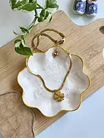 Clover Statement Necklace Anti Tarnish Snake Chain Necklace