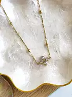 Iris Necklace Anti Tarnish Gold Flower Pendant Necklace