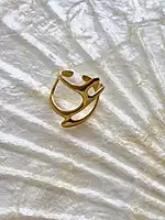 Sculpt Open Statement Ring Anti Tarnish Adjustable Ring
